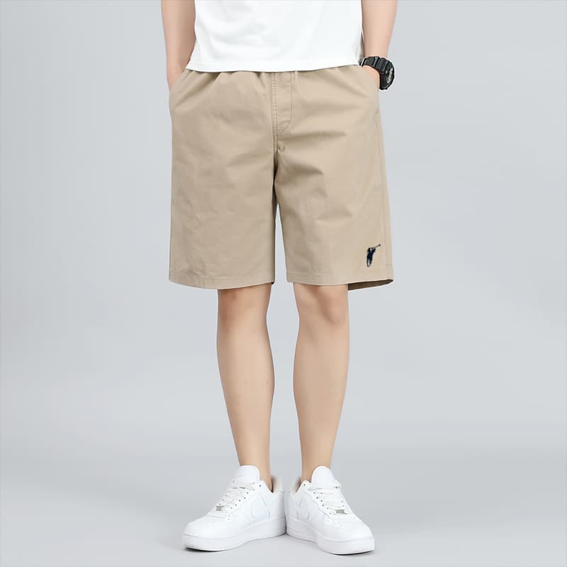 ワイドパンツ メンズ 純綿ワイドカーゴハーフパンツ
