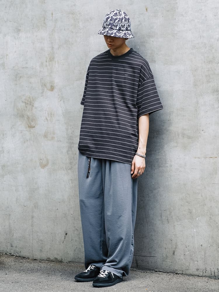 ワイドパンツ メンズ 超軽量ドレープ素材ワイドパンツ