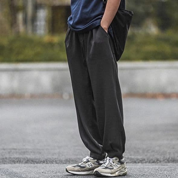 ワイドパンツ メンズ ワイドパンツ メンズ リラックスシルエット ドレープスラックス