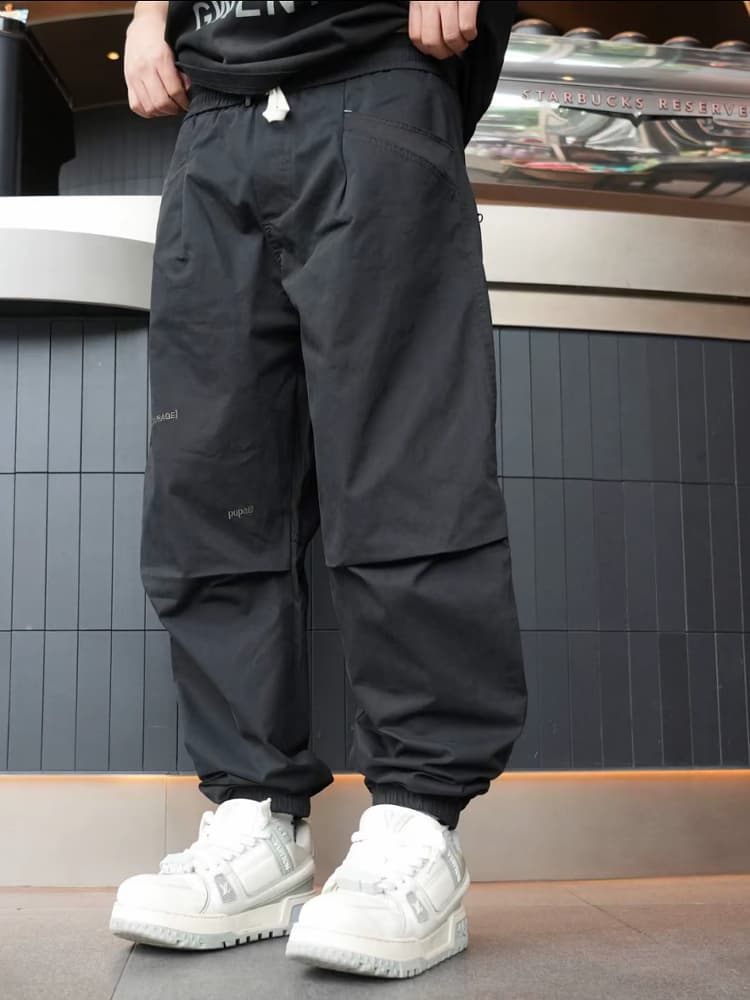 ワイドパンツ メンズ ファスナー付きポケットワイドカーゴパンツ