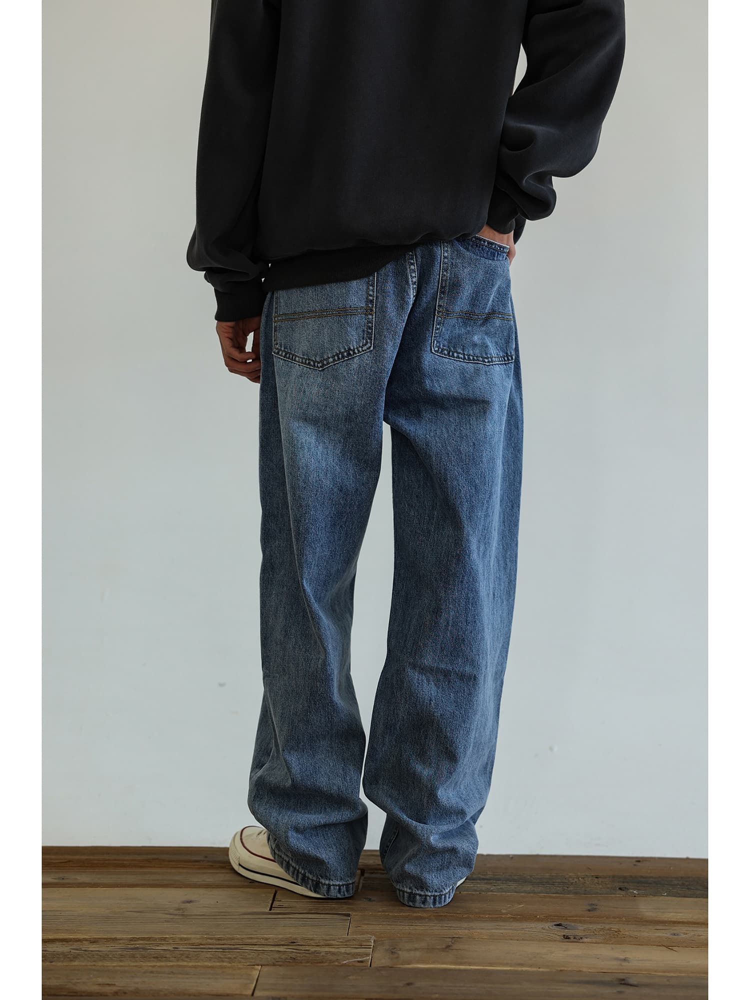 ワイドパンツ メンズ ワイドパンツ メンズ ゆったり快適ストレートデニム