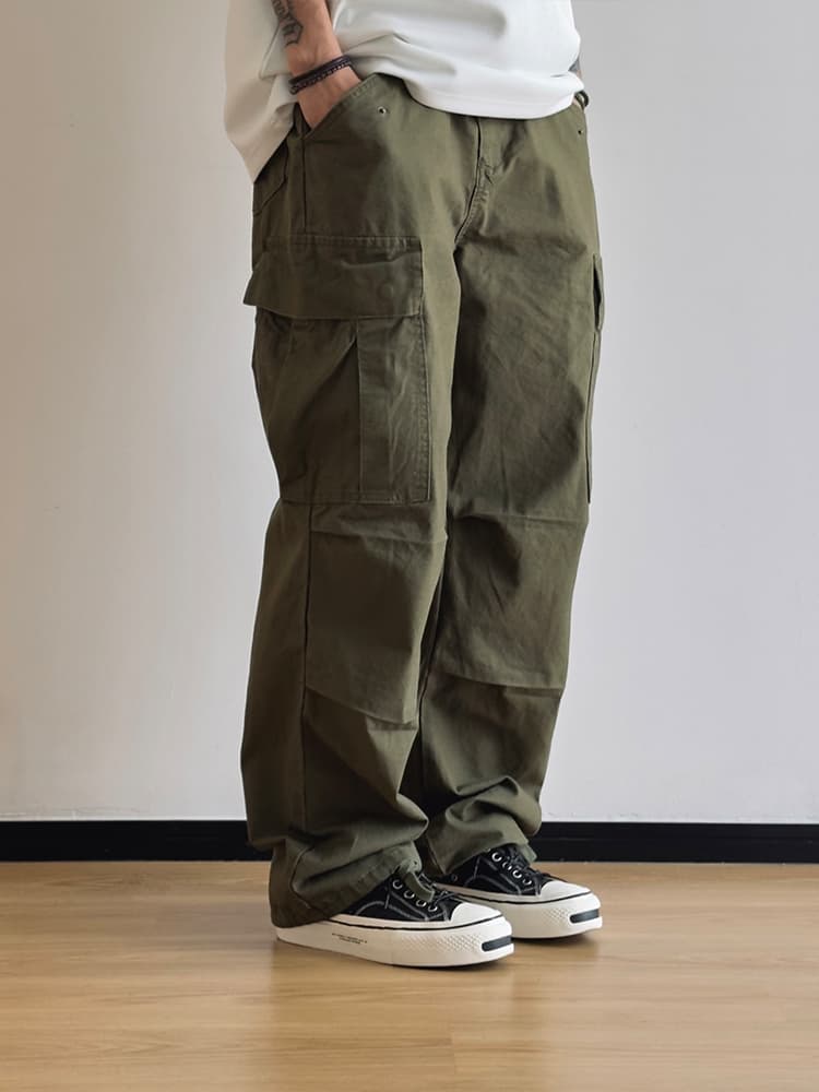 ワイドパンツ メンズ ワイドパンツ メンズ ゆったりミリタリーカーゴパンツ