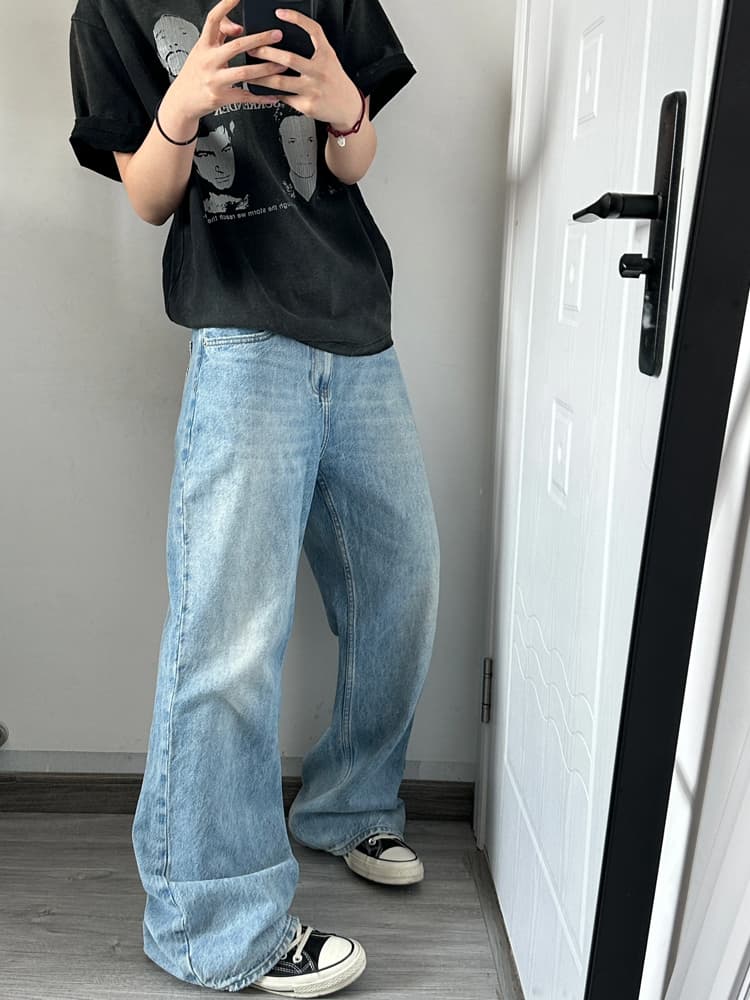 ワイドパンツ メンズ ワイドパンツ メンズ ゆったりシルエット デニムパンツ