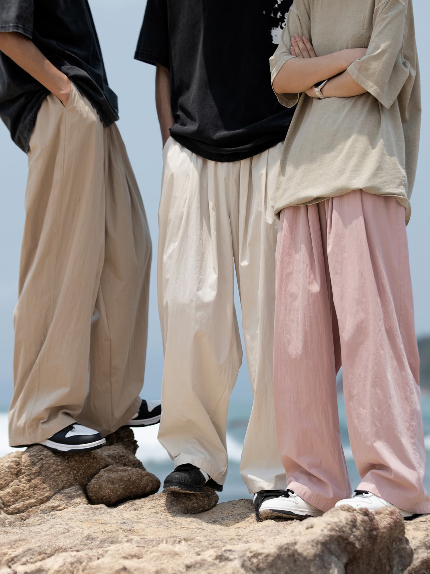 ワイドパンツ メンズ ワイドパンツ メンズ ゆったり落ち感チノワイドパンツ