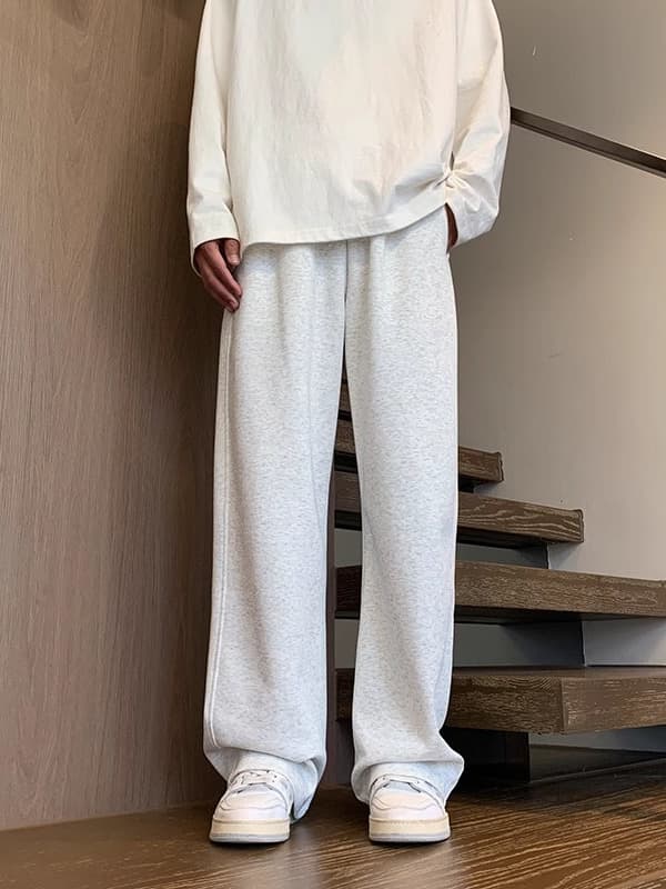 ワイドパンツ メンズ ワイドパンツ メンズ ゆったりとろみスウェットワイドパンツ