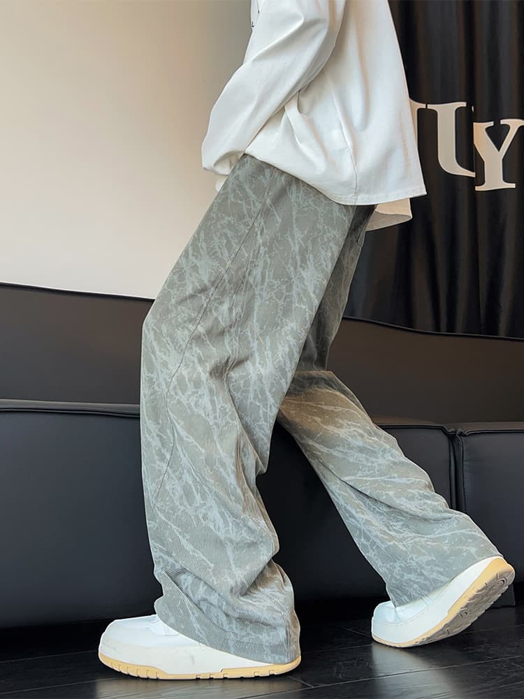 ワイドパンツ メンズ コーデュロイワイドパンツ ストレート