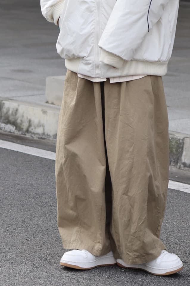 ワイドパンツ メンズ レトロ風超ワイドカーゴパンツ