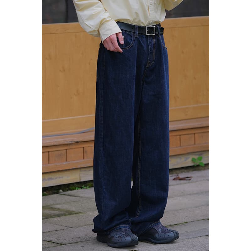 ワイドパンツ メンズ オーバーサイズ デニムワイドパンツ