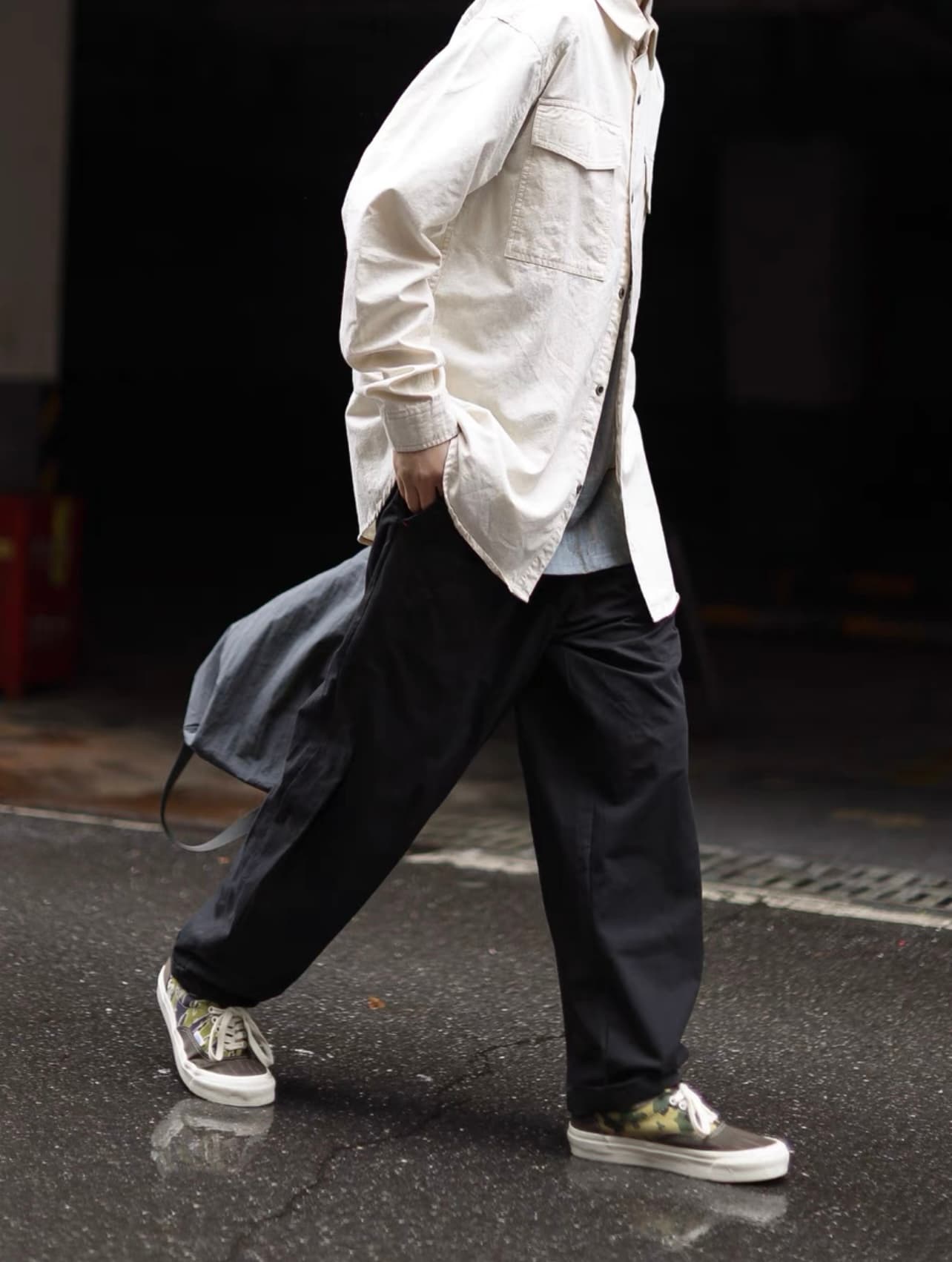 ワイドパンツ メンズ 立体シルエットワイドカーゴパンツ