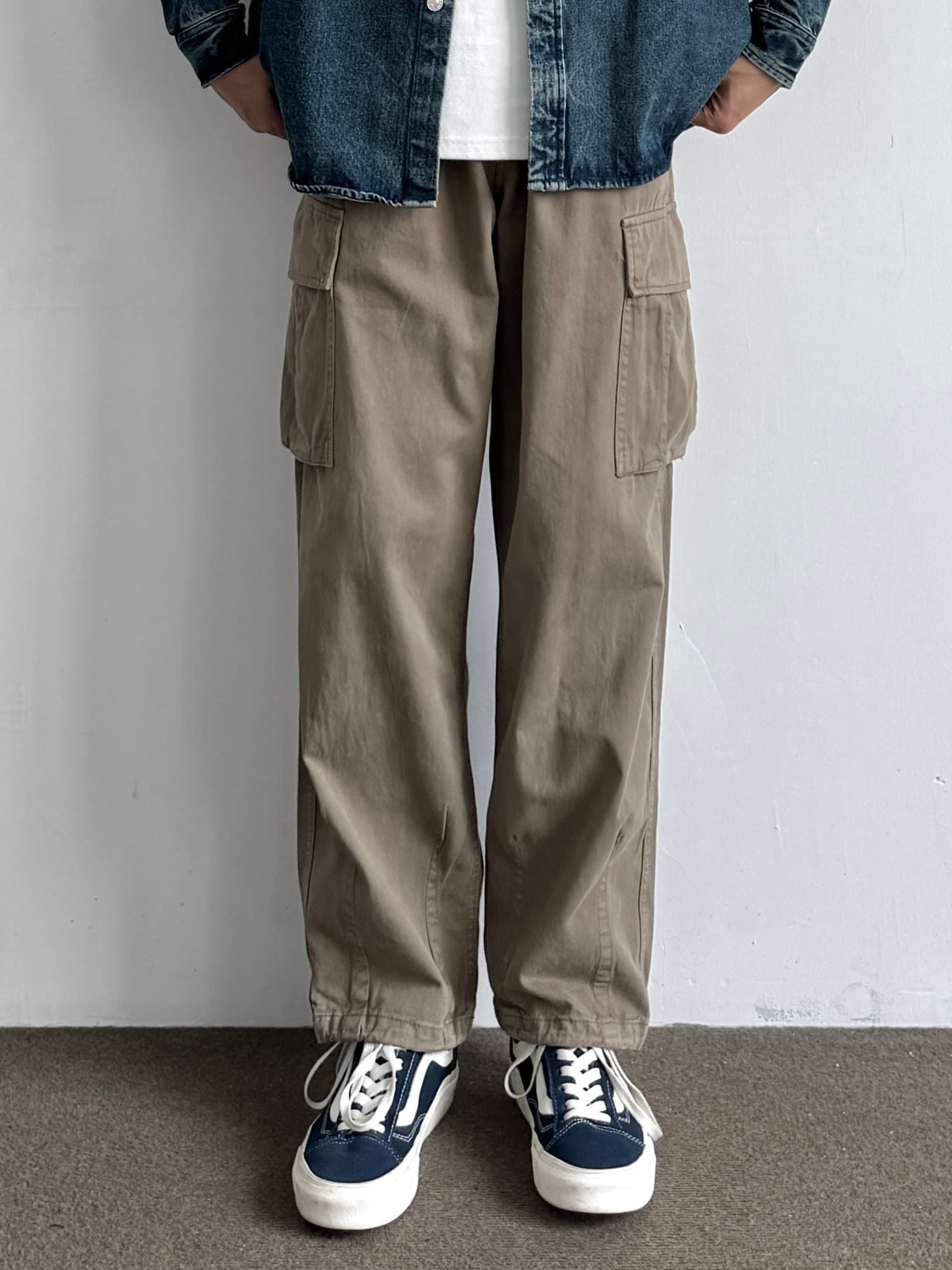 ワイドパンツ メンズ ワイドパンツ メンズ ゆったりシルエット実用的カーゴパンツ