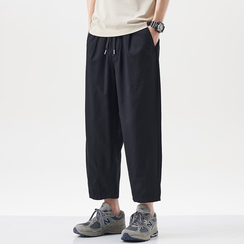 ワイドパンツ メンズ ゆったり九分丈ワイドパンツ
