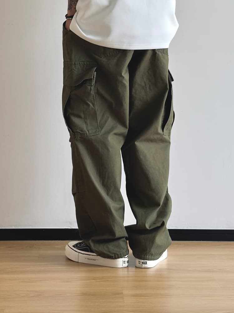 ワイドパンツ メンズ ワイドパンツ メンズ ゆったりミリタリーカーゴパンツ