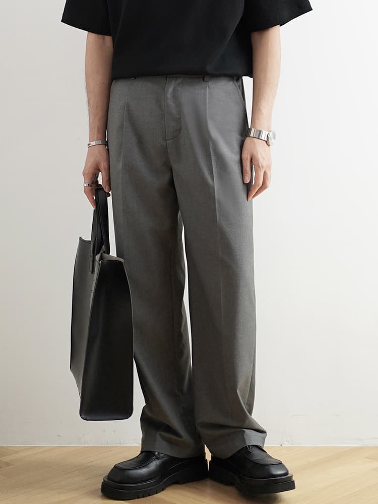 ワイドパンツ メンズ ワイドパンツ メンズ 上質ドレープ感ワイドスラックス