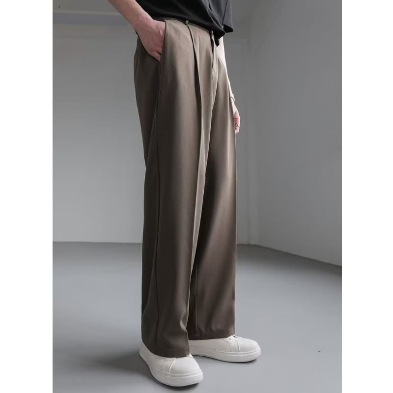 ワイドパンツ メンズ ワイドパンツ メンズ ゆとりシルエット ドレープスラックス