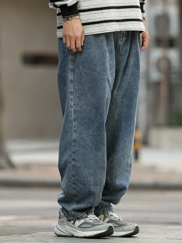 ワイドパンツ メンズ ワイドパンツ メンズ ゆったりリラックスデニムパンツ