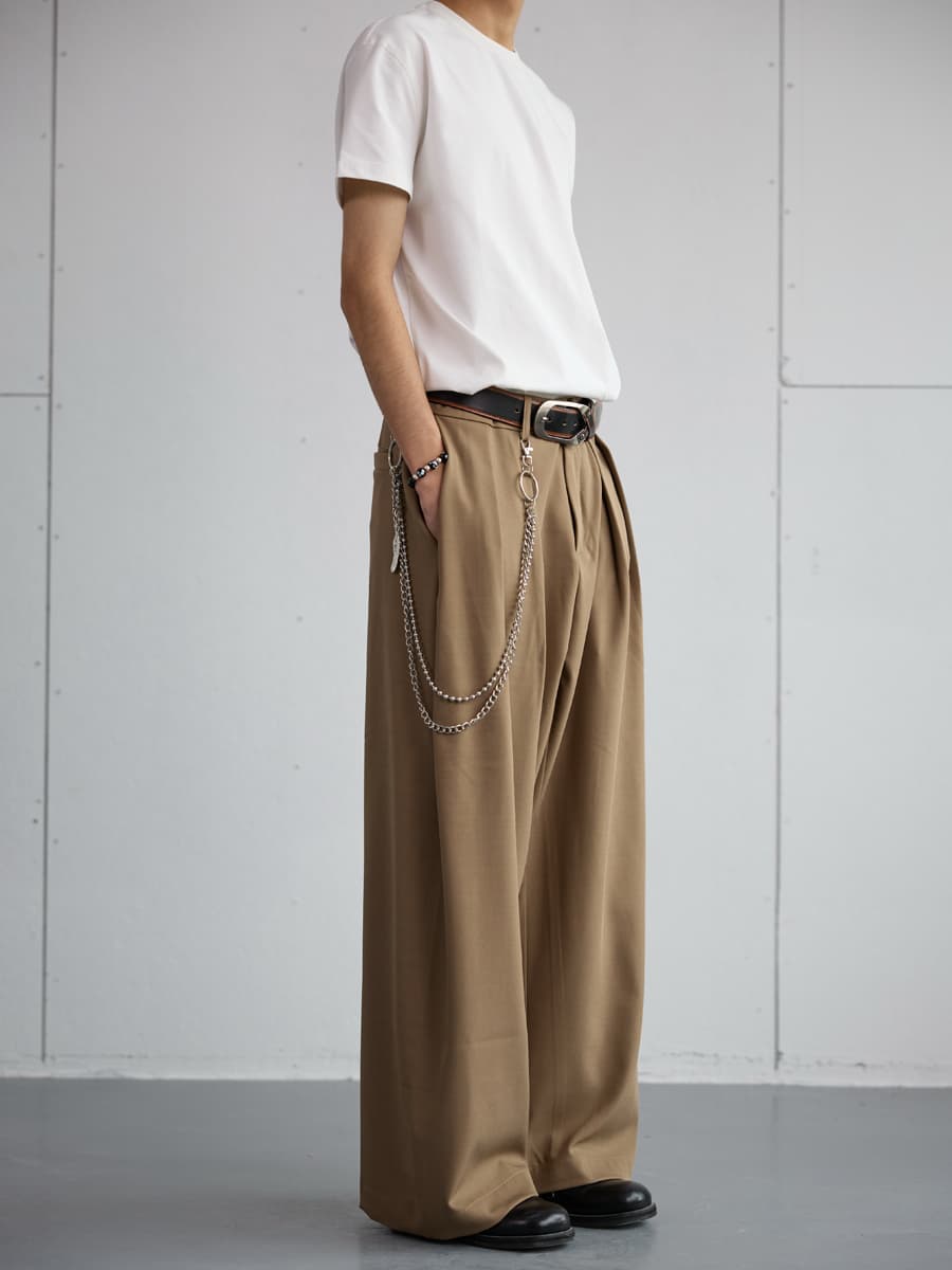 ワイドパンツ メンズ ワイドパンツ メンズ ゆったりシルエット 上品スラックス