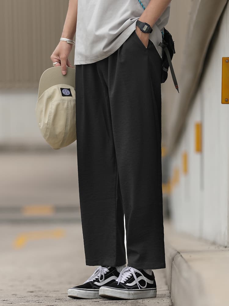 ワイドパンツ メンズ ワイドパンツ メンズ ゆったり美シルエットスラックス