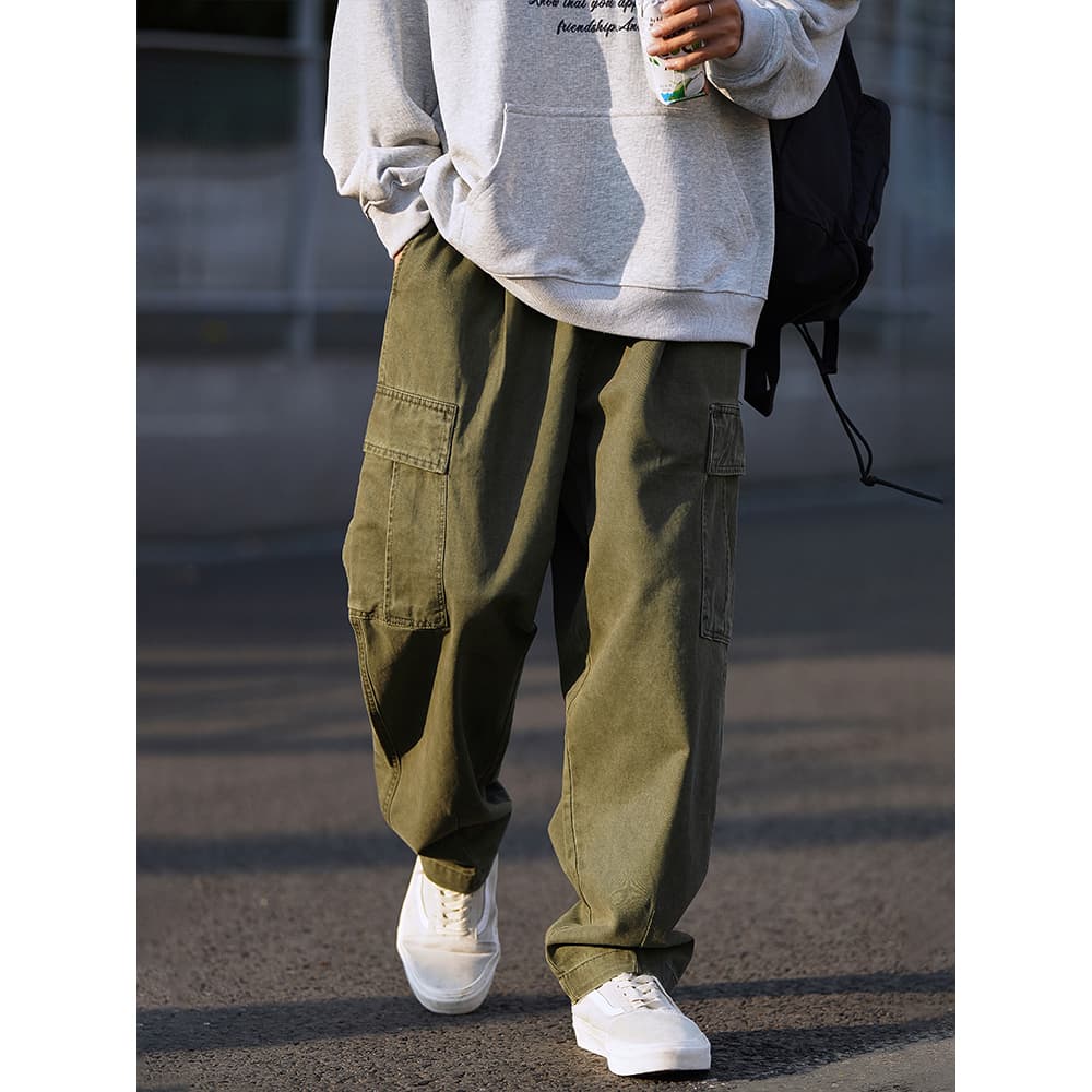 ワイドパンツ メンズ ワイドパンツ メンズ ゆったりカーゴワイドパンツ