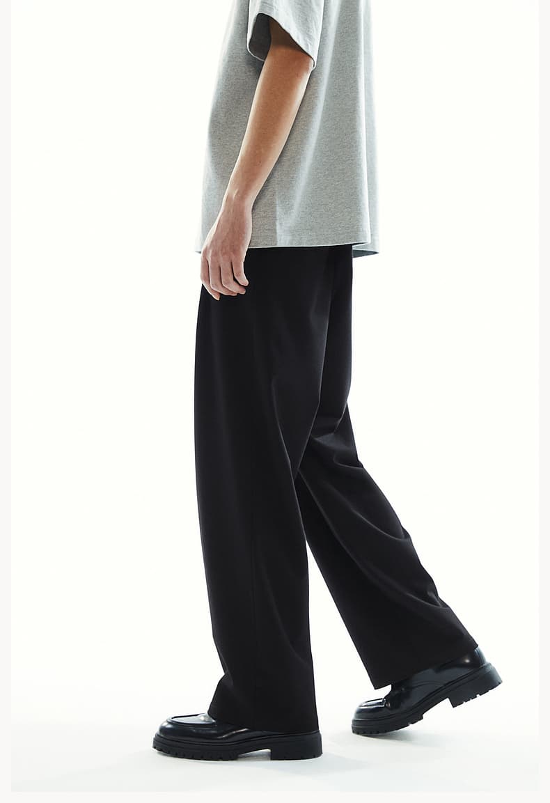 ワイドパンツ メンズ ワイドパンツ メンズ 洗練ゆったりドレープスラックス