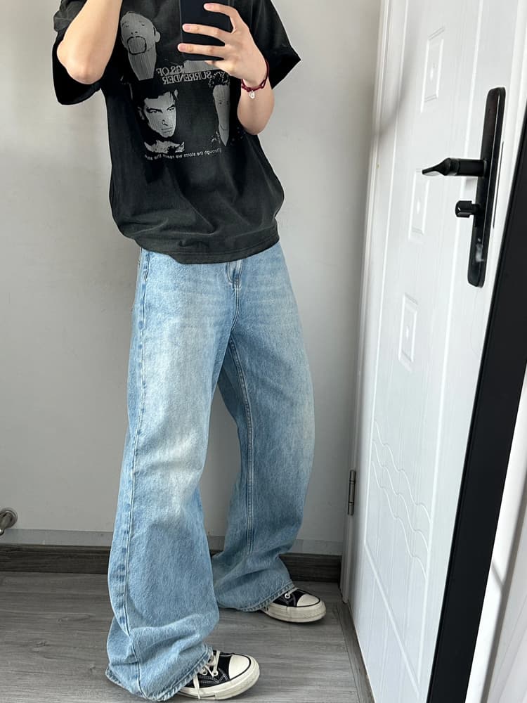 ワイドパンツ メンズ ワイドパンツ メンズ ゆったりシルエット デニムパンツ