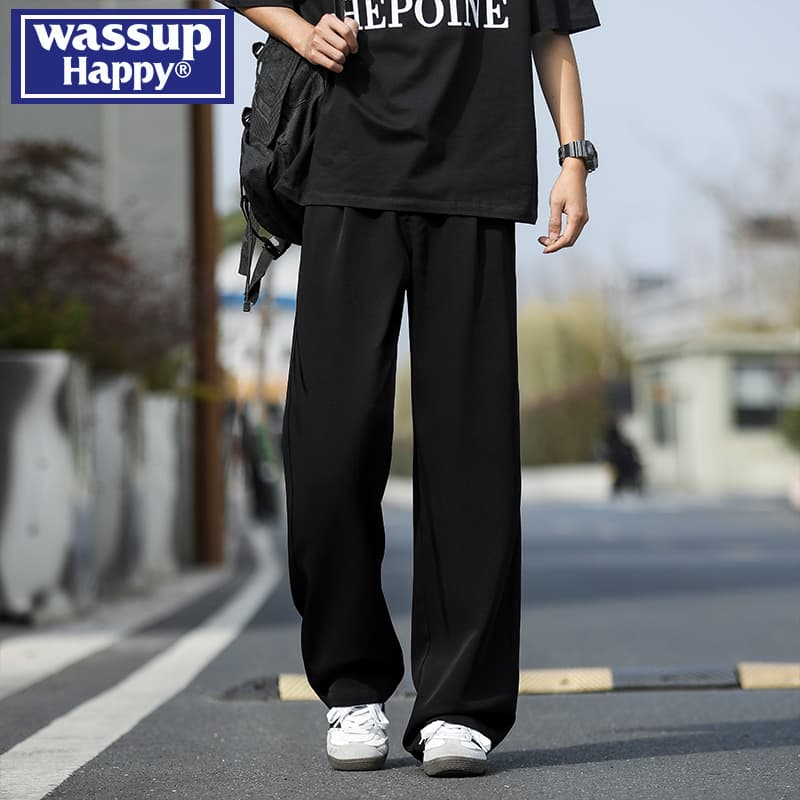 涼感速乾ワイドパンツ メンズ ストレート