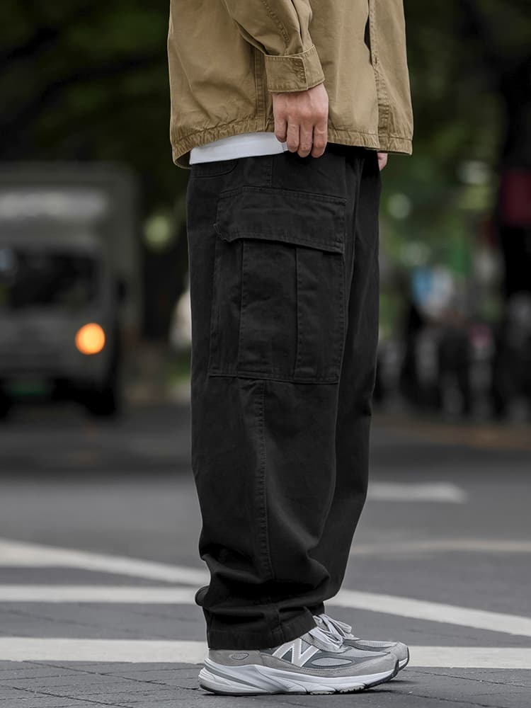 ワイドパンツ メンズ ワイドパンツ メンズ ゆったりシルエット実用派カーゴパンツ
