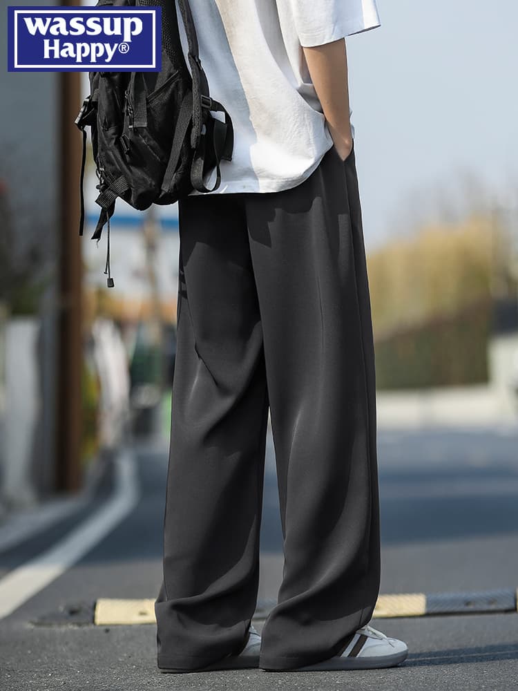 涼感速乾ワイドパンツ メンズ ストレート