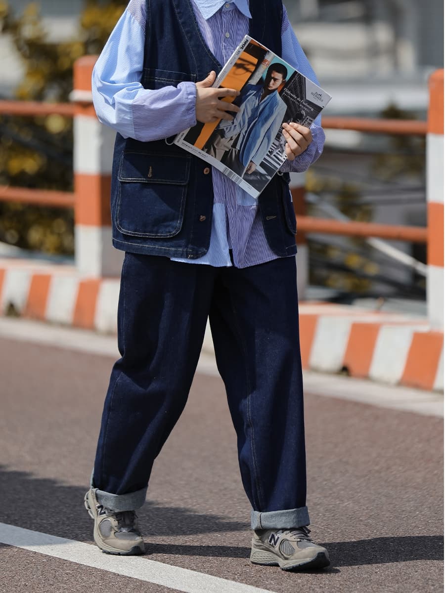 ワイドパンツ メンズ ワイドパンツ メンズ ゆとりの美学 ワイドデニム