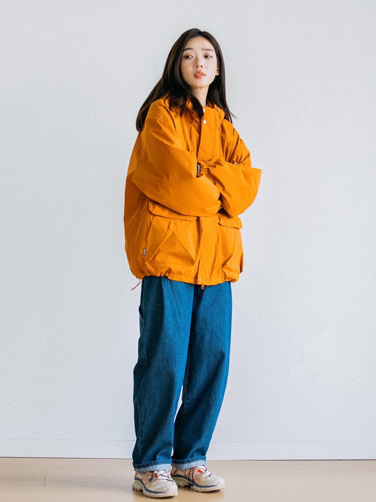 ワイドパンツ メンズ レトロワークテイスト ワイドジーンズ