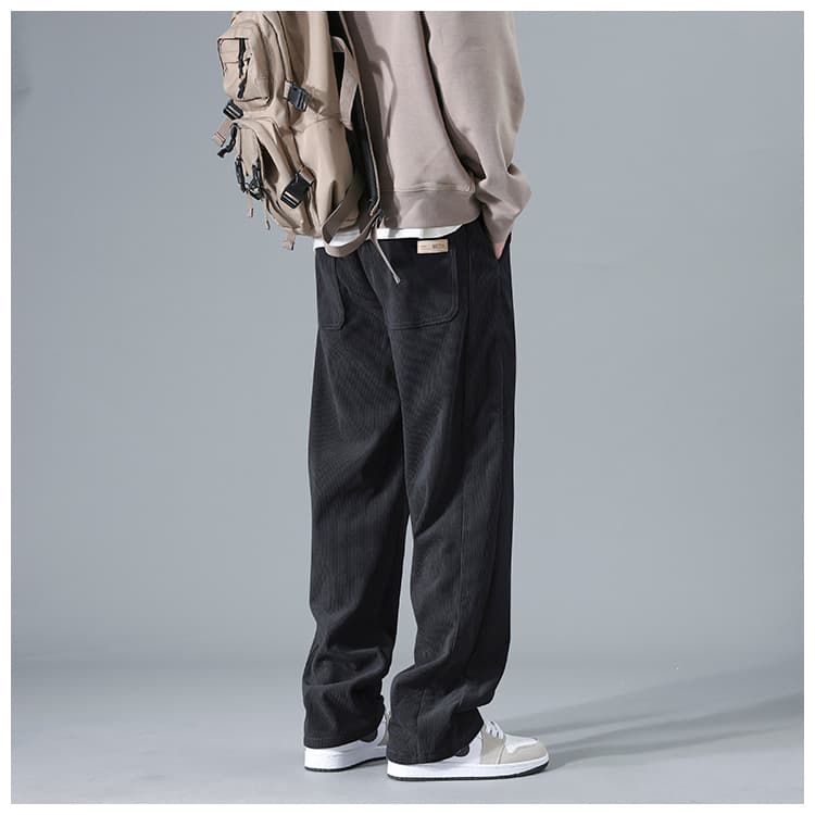 ワイドパンツ メンズ ワイドパンツ メンズ くつろぎコーデュロイワイドチノパンツ