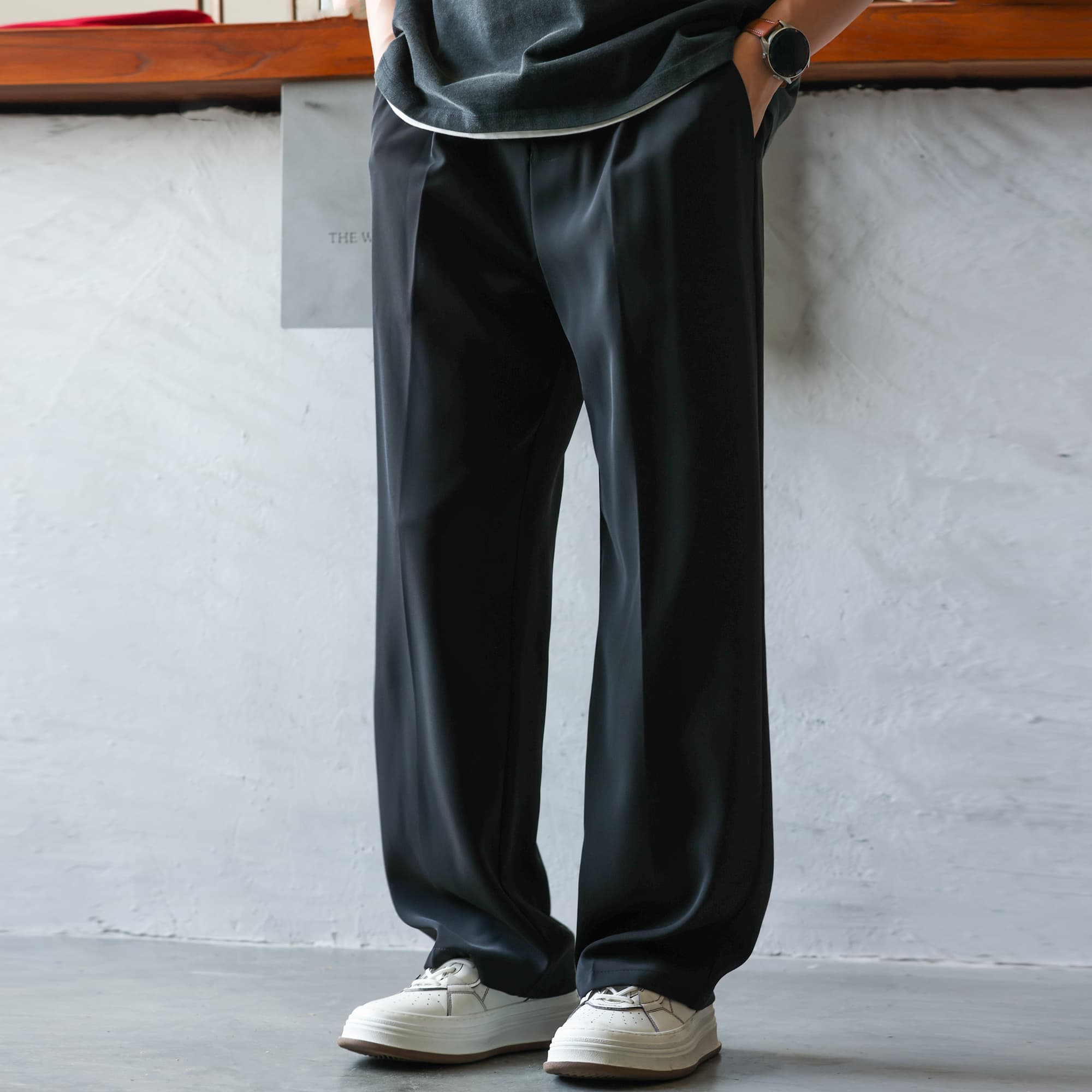立体裁断シルエット ワイドパンツ メンズ