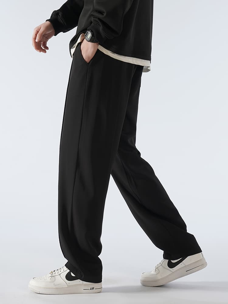ワイドパンツ メンズ ロング丈ドレープワイドパンツ