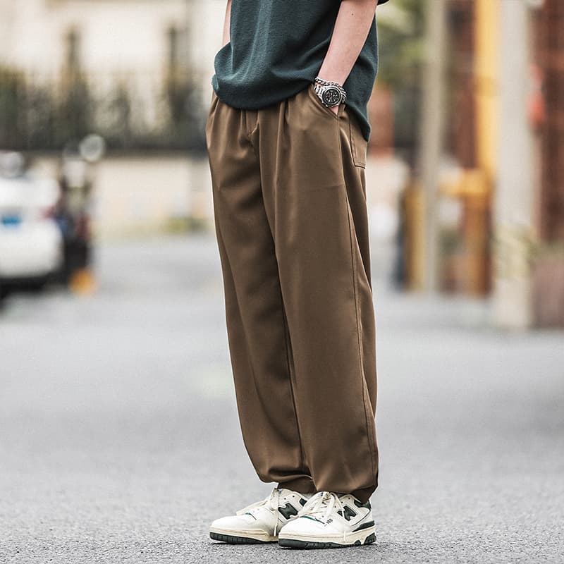 ワイドパンツ メンズ ワイドパンツ メンズ リラックスシルエット ドレープスラックス