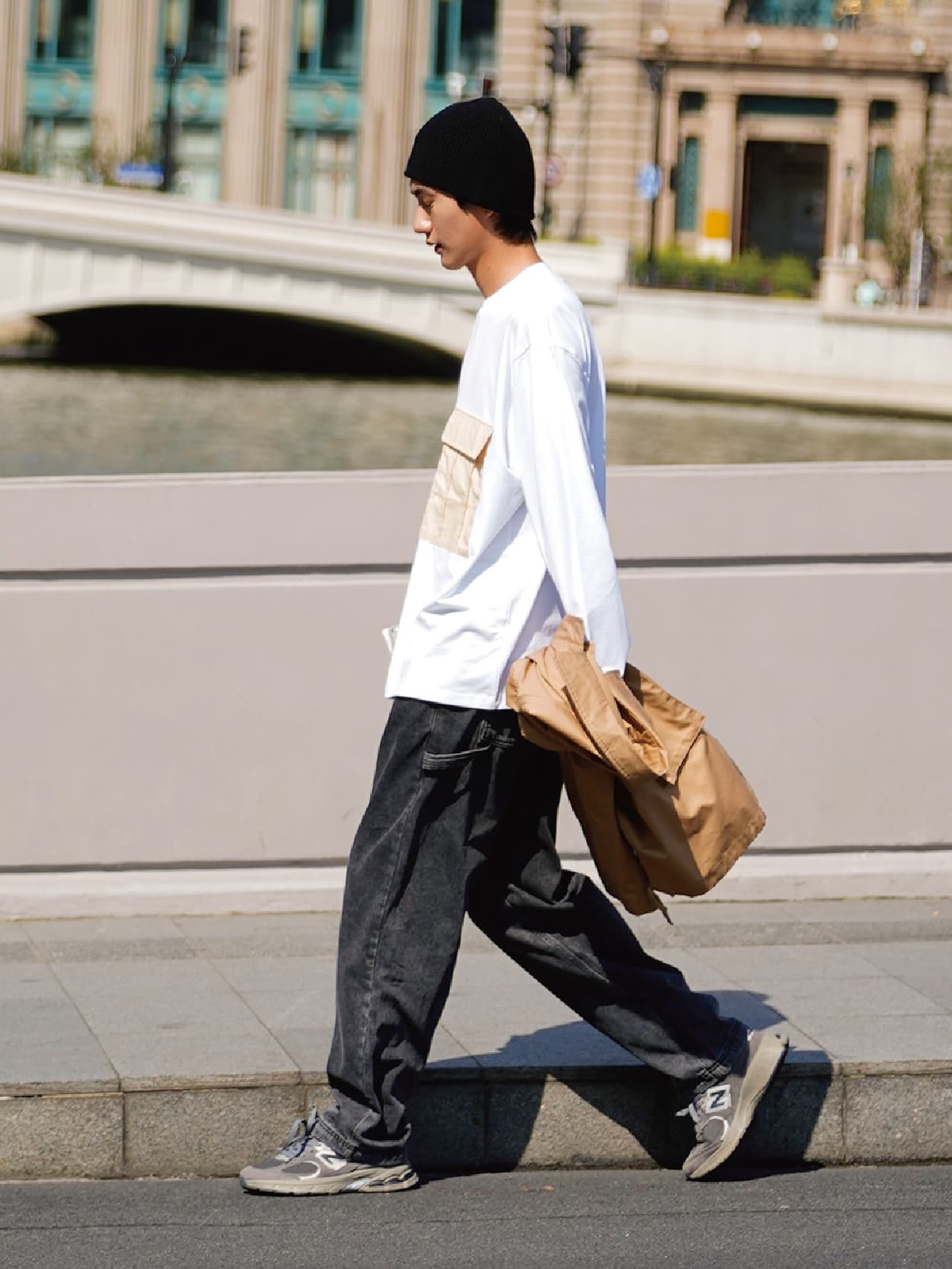 ワイドパンツ メンズ レトロ風ストレートワイドジーンズ