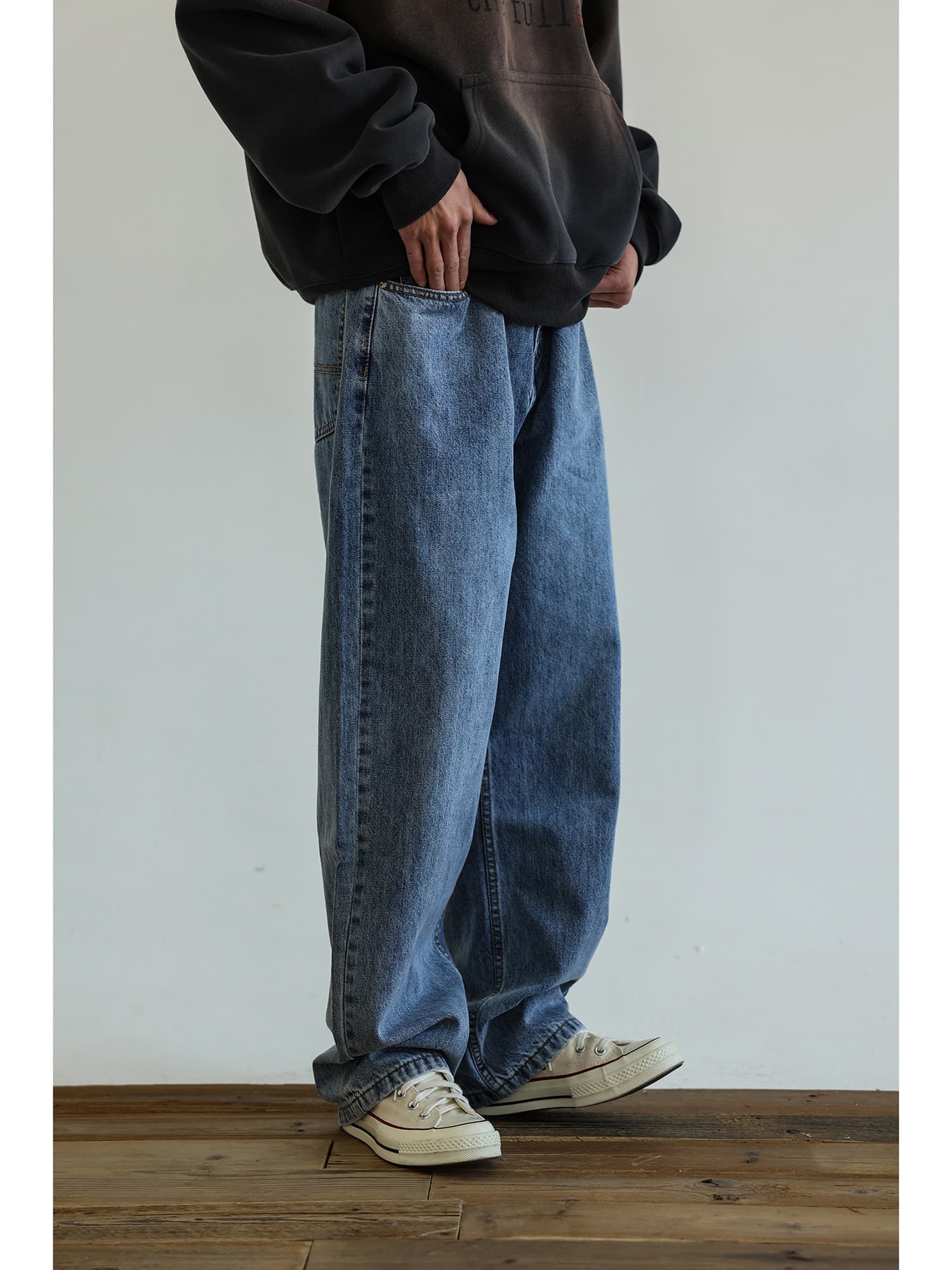 ワイドパンツ メンズ ワイドパンツ メンズ ゆったり快適ストレートデニム