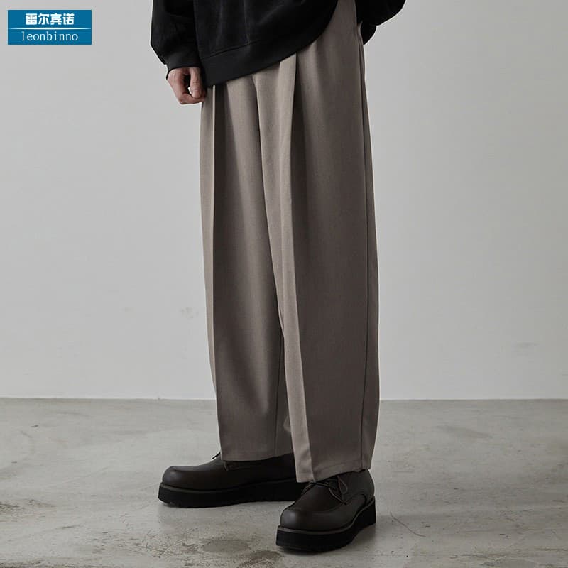 ワイドパンツ メンズ ワイドパンツ メンズ 洗練ドレープワイドスラックス