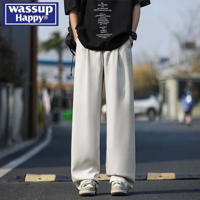 涼感速乾ワイドパンツ メンズ ストレート