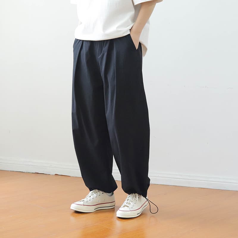 ワイドパンツ メンズ 裾絞りワイドカーゴパンツ ユニセックス