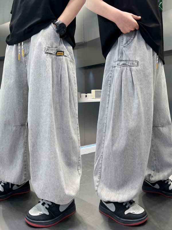 ワイドパンツ メンズ ゆったりバルーンシルエットデニムパンツ