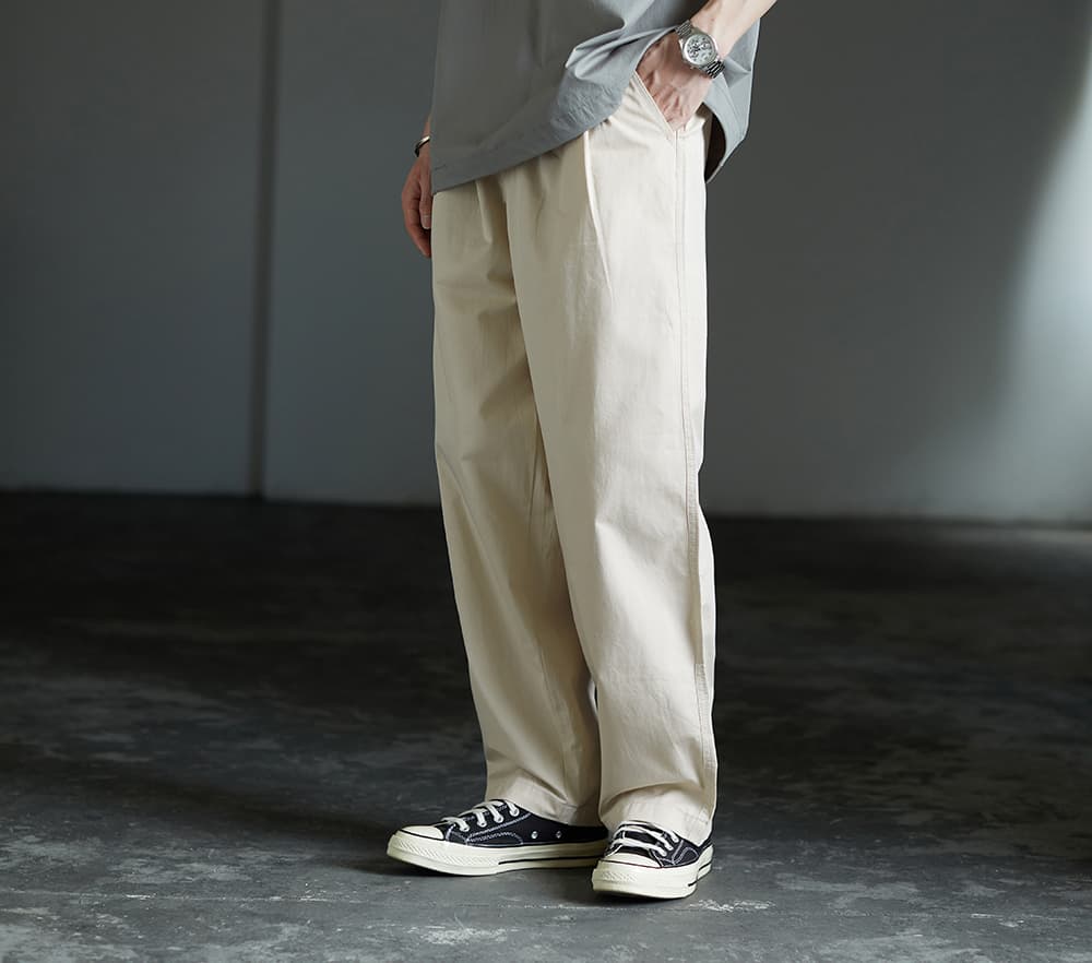 ワイドパンツ メンズ ワイドパンツ メンズ ゆったりシルエット 上質チノパンツ