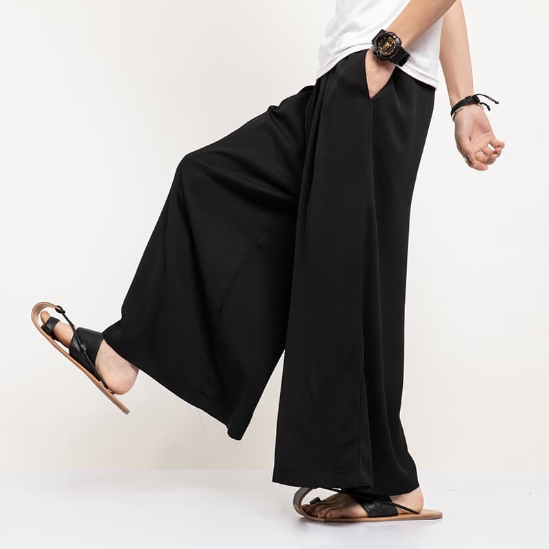 ワイドパンツ メンズ ワイドパンツ メンズ 極上フロー ゆったりスラックス