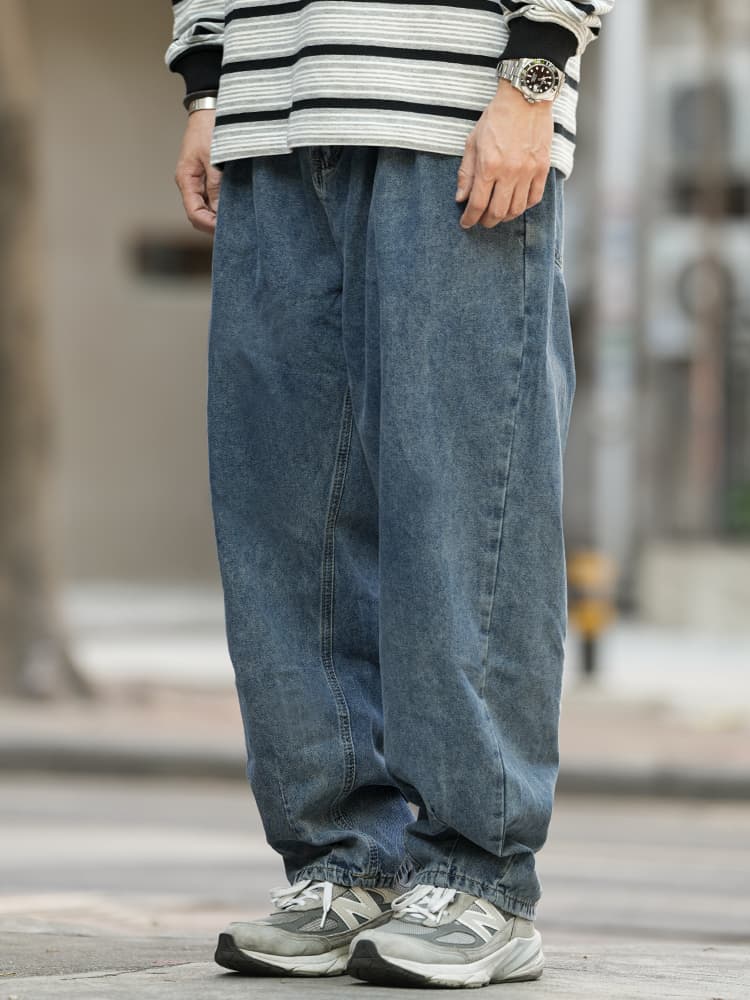 ワイドパンツ メンズ ワイドパンツ メンズ ゆったりリラックスデニムパンツ
