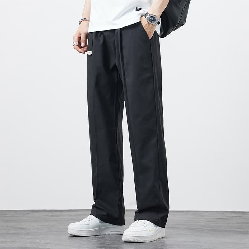 ワイドパンツ メンズ ドレープ感抜群 薄手ワイドスラックス