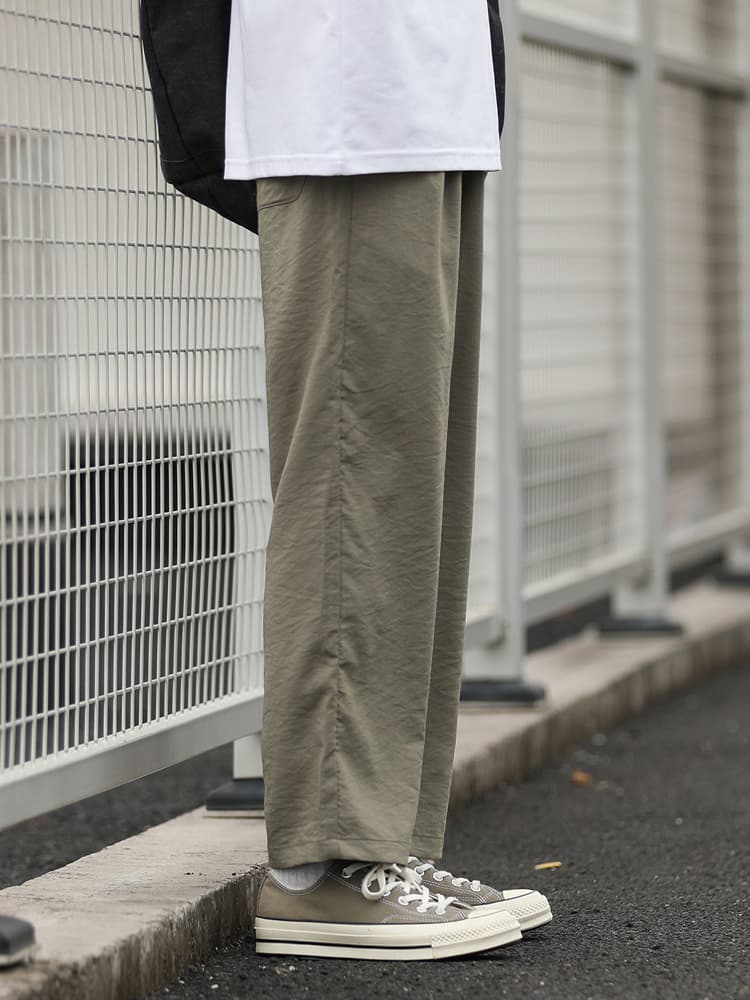 ワイドパンツ メンズ ワイドパンツ メンズ ゆったり美シルエットスラックス
