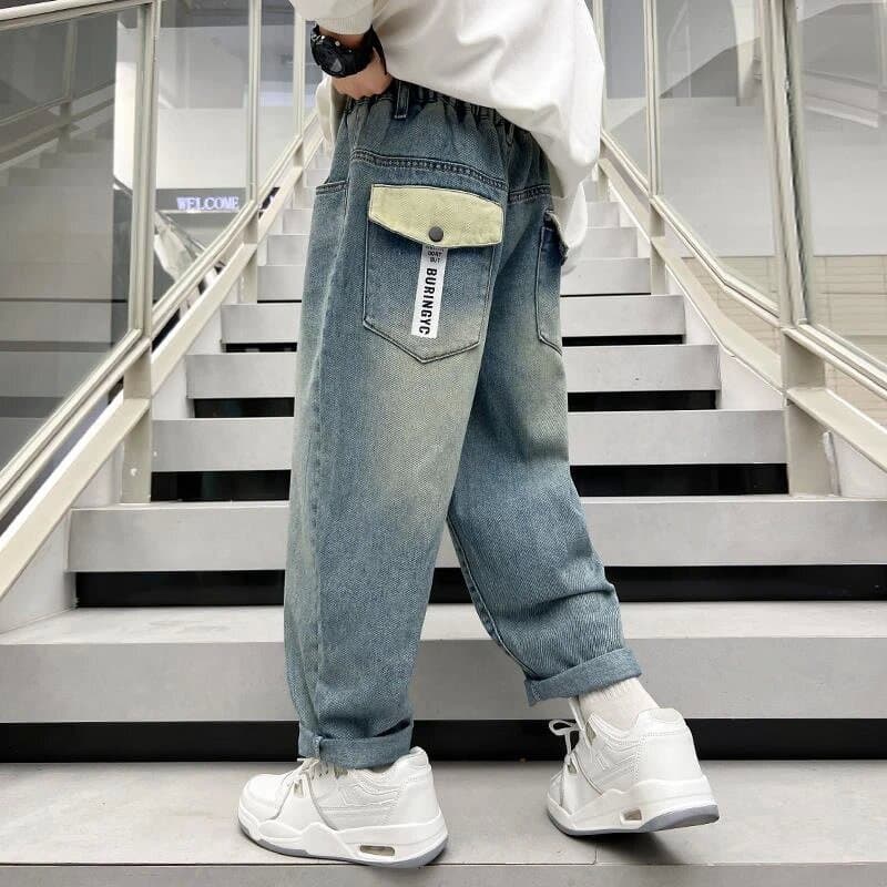ワイドパンツ メンズ ワイドパンツ メンズ デザインポケット ワイドデニム