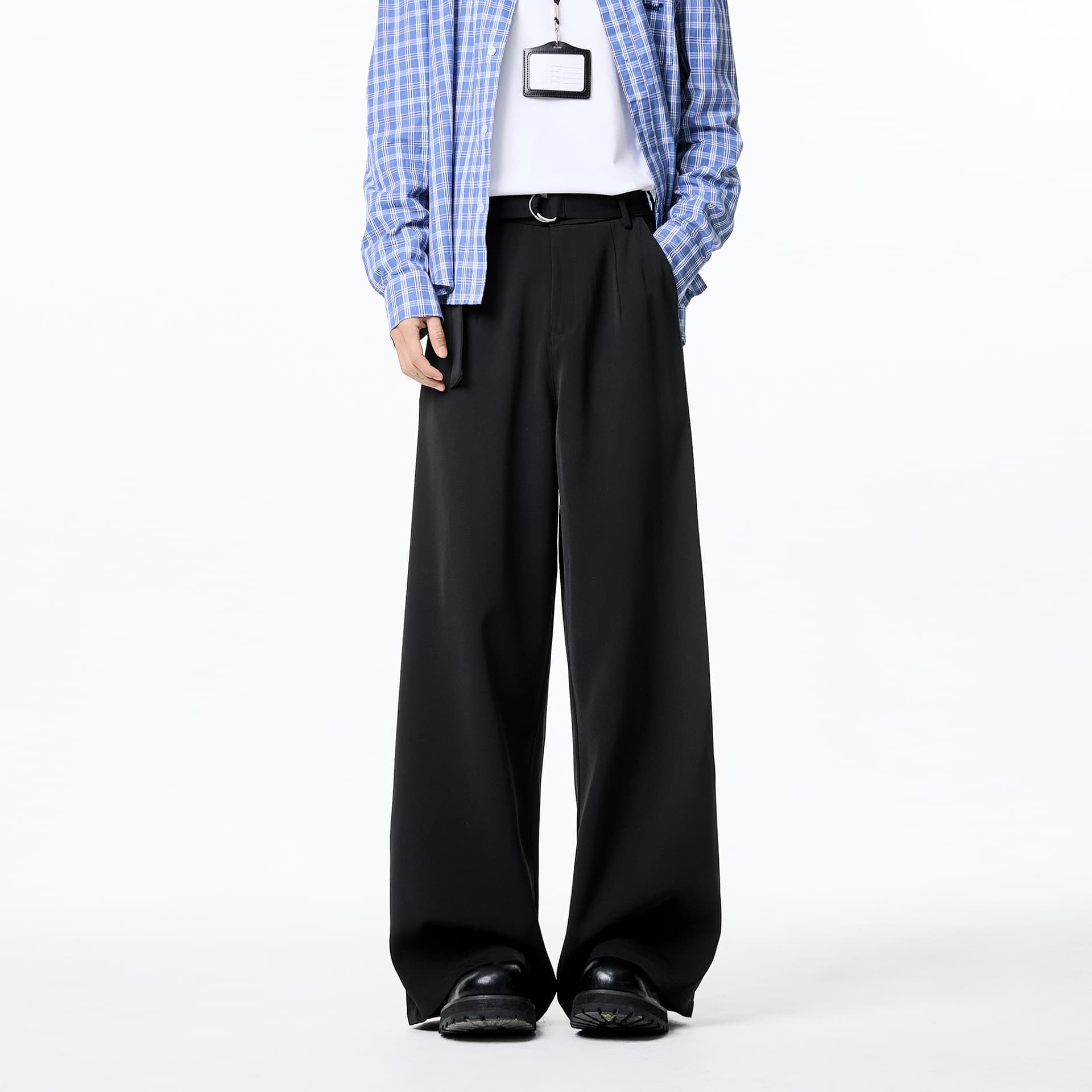 ワイドパンツ メンズ ワイドパンツ メンズ 洗練ゆったりロングスラックス