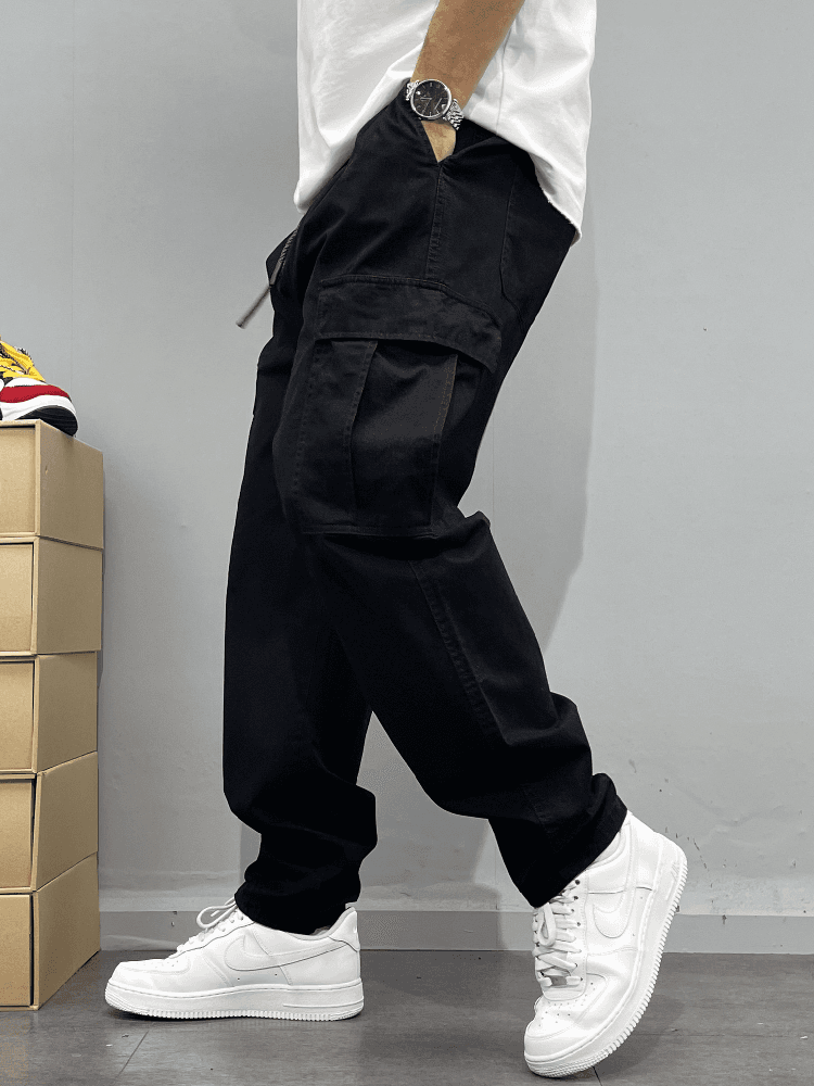 ワイドパンツ メンズ ワイドパンツ メンズ ゆったりシルエット実用的カーゴパンツ