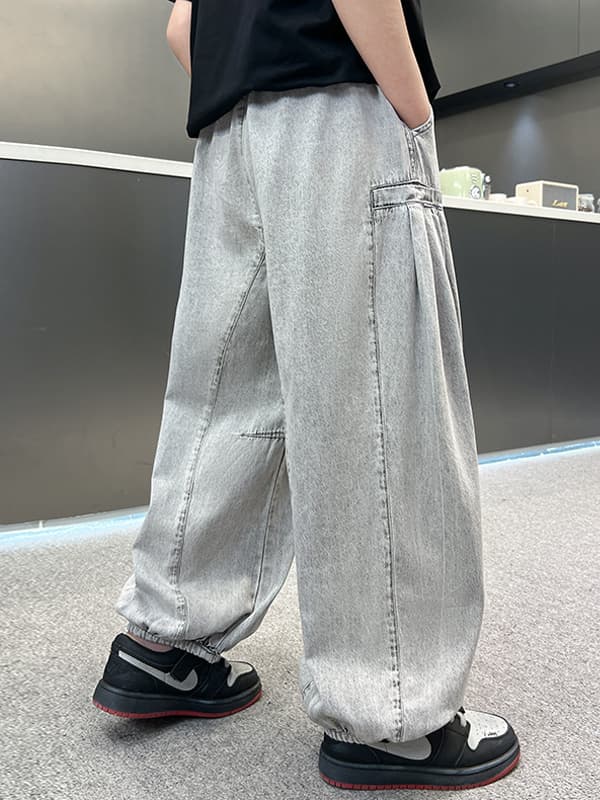 ワイドパンツ メンズ ゆったりバルーンシルエットデニムパンツ
