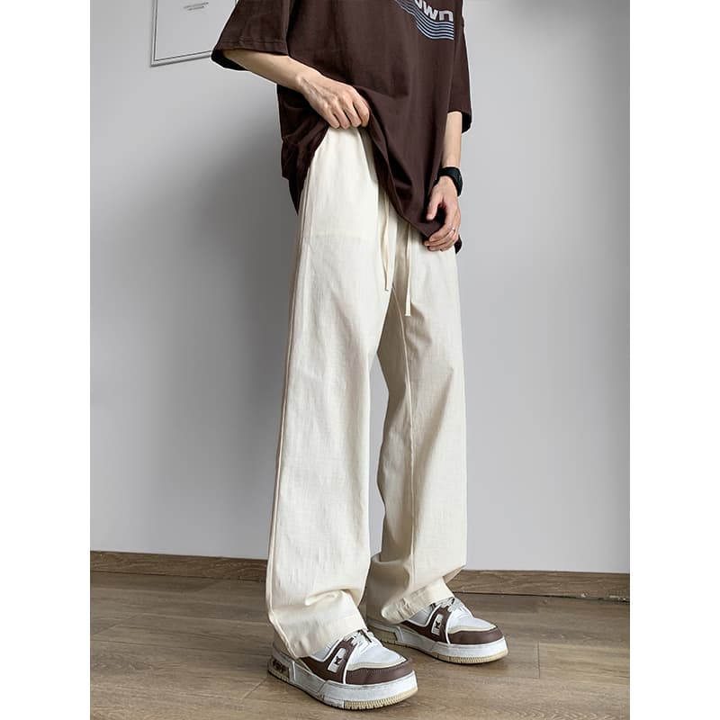 ワイドパンツ メンズ 冷感素材ストレートワイドパンツ