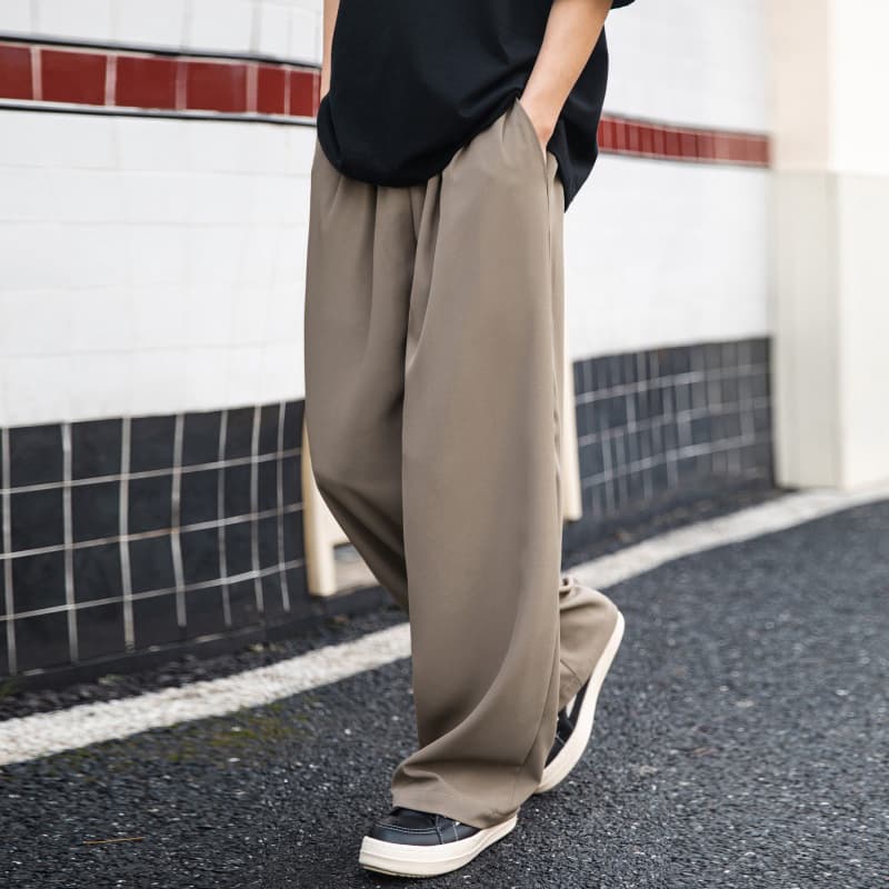 ワイドパンツ メンズ ワイドパンツ メンズ 流麗シルエット ドレープスラックス